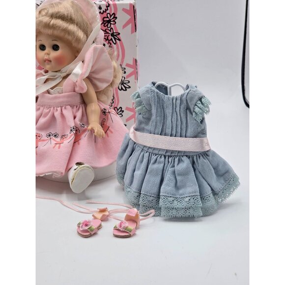 Unique Collectible Ginny Doll 8" Blonde Hair Pink Dress Original Box & Accessori - Picture 7 of 8